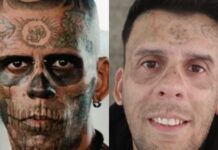 Leandro de Souza, conhecido por cobrir 95% do corpo com tatuagens, inicia nova fase sem desenhos no rosto