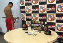 Rocam prende suspeito de tráfico com porções de entorpecentes no bairro Educandos