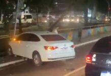Acidente derruba radar e provoca congestionamento na Avenida Brasil em Manaus