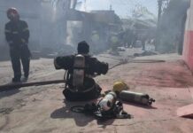 Incêndio de grandes proporções atinge borracharia na Zona Centro Sul de Manaus