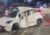 Jovem de 29 anos morre após carro ficar destruído em acidente no bairro Flores, em Manaus