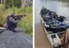 PM encontra lancha utilizada por piratas de rio após ataque a embarcação em Jutaí