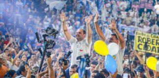 Cidade lança candidatura com Arena lotada e recado à oposição: “Vou responder com trabalho”