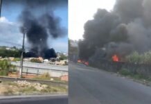 Vídeo: Mato seco pega fogo, chamas avançam e deixam moradores em pânico no Nova Cidade Vídeo: Mato seco pega fogo, chamas avançam e deixam moradores em pânico no Nova Cidade