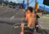 Dois homens tentam escapar de blitz e são presos após queda de moto em Manaus