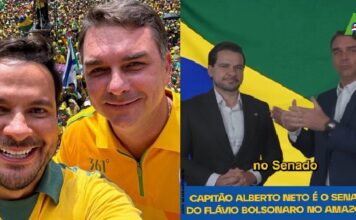 “Preciso do Capitão no Senado”, diz Flávio Bolsonaro ao convocar eleitores do Amazonas