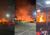 Fogo se espalha por área de vegetação na Avenida das Torres, em Manaus
