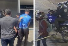 Suspeitos de furtar R$ 66 mil de locadora são presos no bairro Praça 14, em Manaus