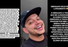 Influenciador Jordan Lima se pronuncia após ser sequestrado em Manaus