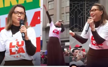 VÍDEO: Apaixonada, Janja canta para Lula e emociona os petistas em evento: ‘Tentaram te derrubar’