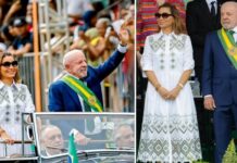 Primeira-dama Janja usa vestido de R$ 2,3 mil em desfile de 7 de Setembro