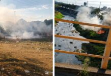 Fogo em área de vegetação assusta moradores no Centro de Manaus