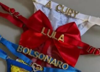 Eleição 2026 ganha toque ousado e calcinhas com nomes de Lula e Flávio Bolsonaro viram febre