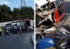 Colisão entre motocicleta e ‘rota’ deixa motociclista gravemente ferido em Manaus