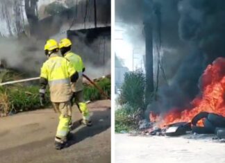 Incêndio em terreno abandonado gera densa fumaça na Cidade Nova
