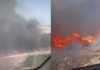 Incêndio possivelmente criminos0 atinge terreno no bairro Flores em Manaus
