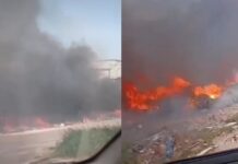 Incêndio possivelmente criminos0 atinge terreno no bairro Flores em Manaus