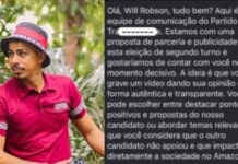 Influenciador Amazonense, Will Robson afirma ter recebido proposta de R$ 100 mil do PT
