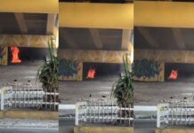 Homem é flagrado ateando fogo sob viaduto da Avenida Boulevard Álvaro Maia em Manaus
