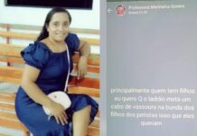 Professora é afastada após defender violência sexual contra filhos de eleitores de Lula