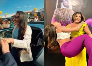 Mãe de Djidja Cardoso passa para o semiaberto e é recebida com festa em salão no Parque 10
