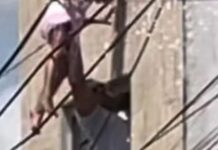 Queda de janela deixa menina de 4 anos presa em fios elétricos até ser salva por policial